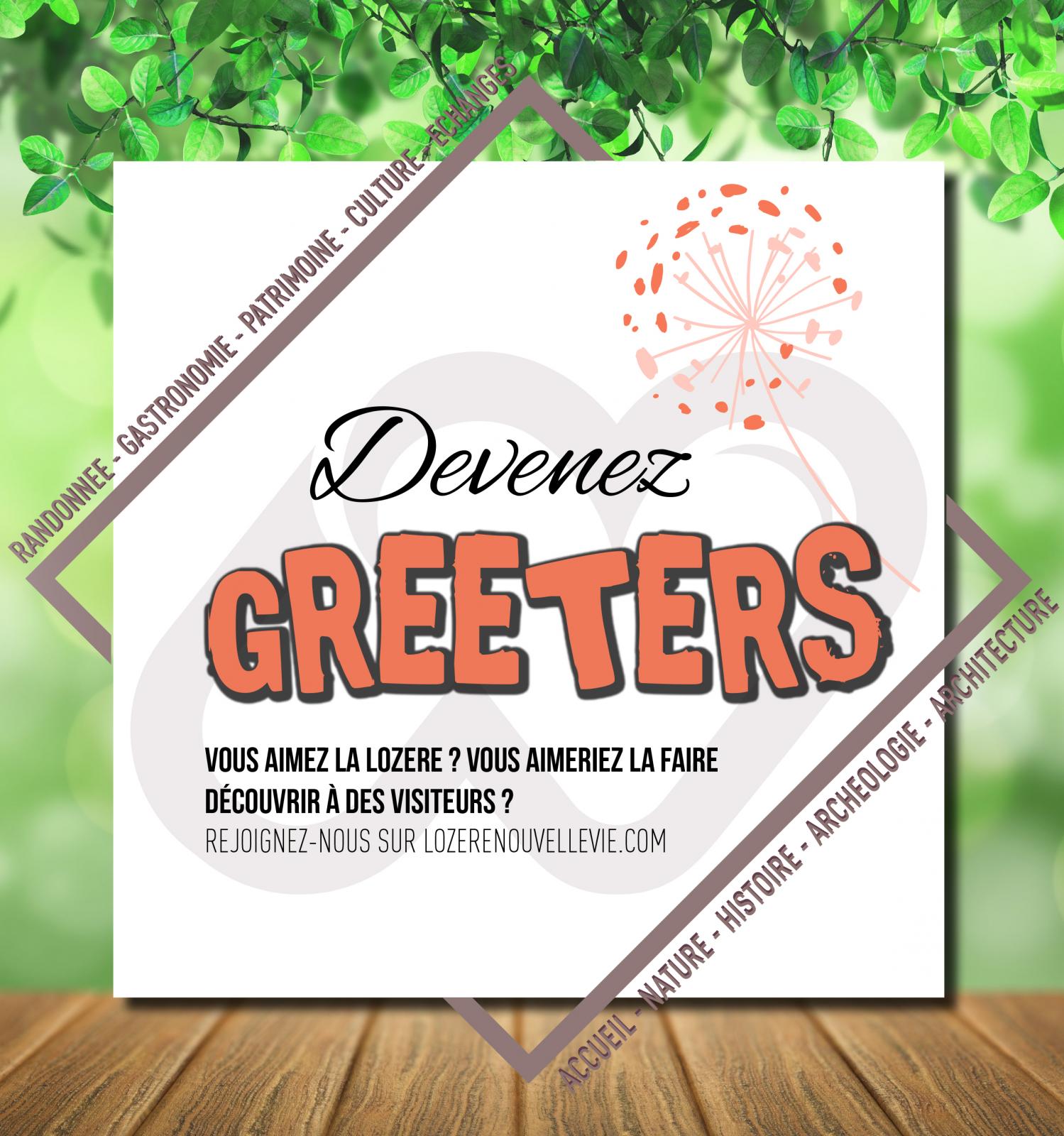 Visuel invitant à devenir Greeters